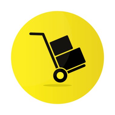 handcart vector icon for web site and application