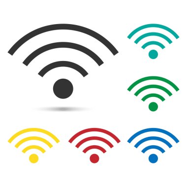 Wifi sign. Wi-fi symbol. Set of Colored Wifi sign Vector