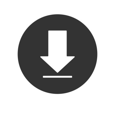 Beyaz arkaplanda izole edilmiş ok simgesi ve vektör resmi indir,