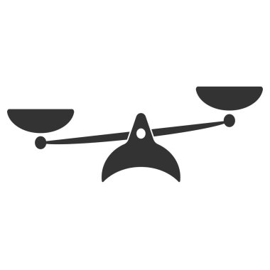 Scales black icon. Vector simple illustration isolated on white background