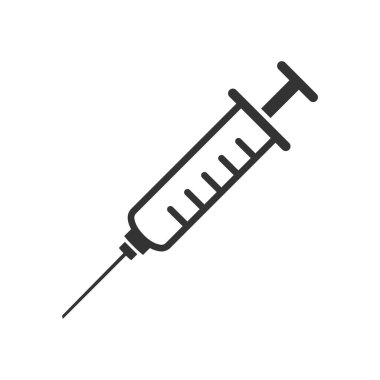 Syringe injection glyph icon, vector isolated on white background
