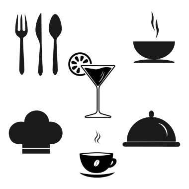 Mutfak malzemeleri. Çatal bıçak takımı vektör illüstrasyonunu beyaz arkaplanda izole etti