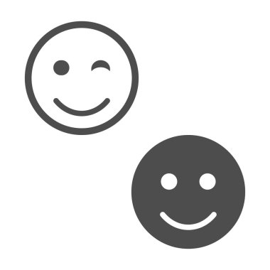 Smile faces icon isolated, vector isolated on white background