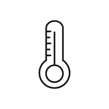 Thermometer Outline Icon, vector illustration isolated on white background