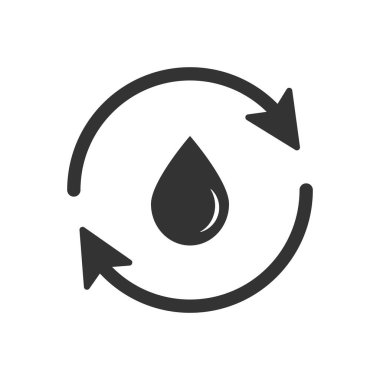Water Cycle Icon. Vector sign isolated on white background