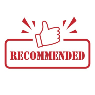 Baş parmaklar ile vektör illüstrasyon pankartı tavsiye edilir