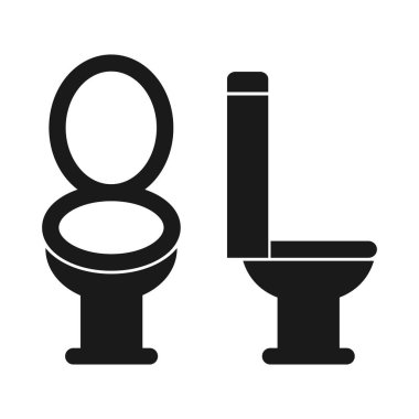 Toilet symbol,vector flat design isolated on white background.