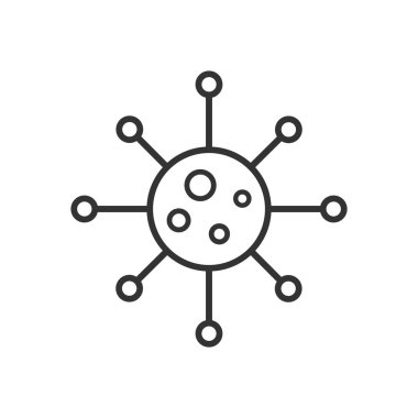 Virus line icon. Outline thin line flat illustration.