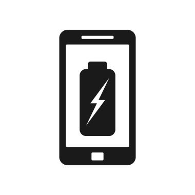 Cell Mobile Phone Battery Charging Vector Illustration,