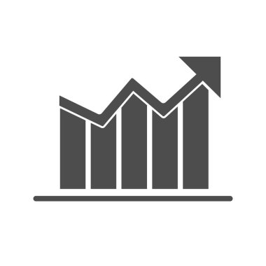 Growth Chart Icon vector design isolated on white background