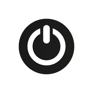 Power button icon vector isolated on white background
