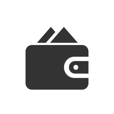 Wallet With Money Vector Icon isolated on white background