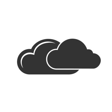 Clouds Silhouette Vector Art isolated on white background