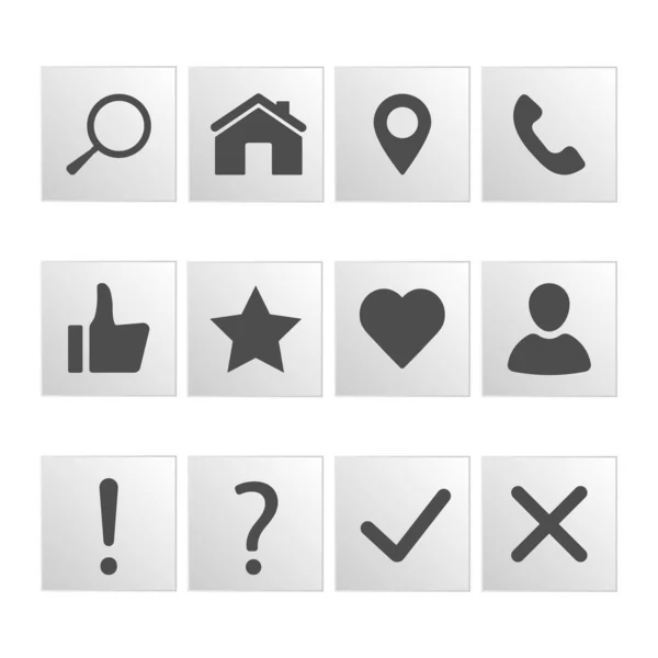 Social Icons Set Vector Flat Design Isolated White Background — Stock Vector