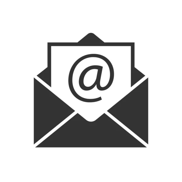Mail Icon Vector Symbol Isolated White Background — Vettoriale Stock