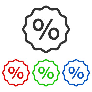 İşareti, yüzde indirim simgesi simge.