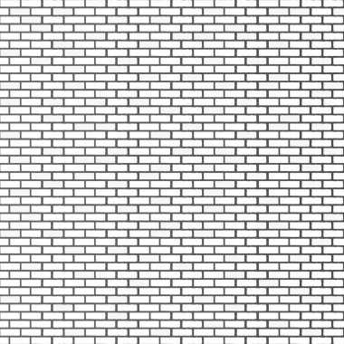 Brick wall white color. Vector, geometric seamless pattern