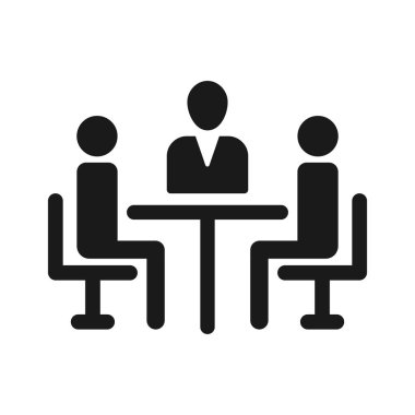 round table meeting, discussion: info graphic design template, business round table vector icon