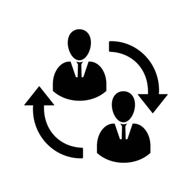 Staff turnover line icon for web, mobile and infographics. Vector