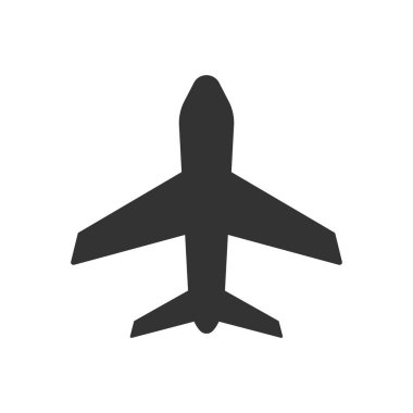 Airplane Vector Icon simple vector illustration isolated on white background