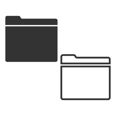 Computer New Folder vector Icon isolated on white background