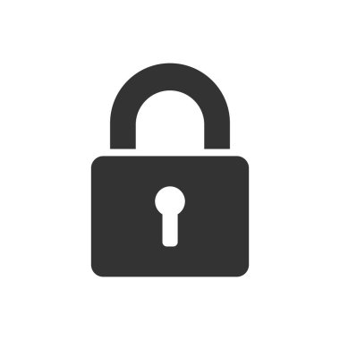 closed and open locks vector icon isolated on white background