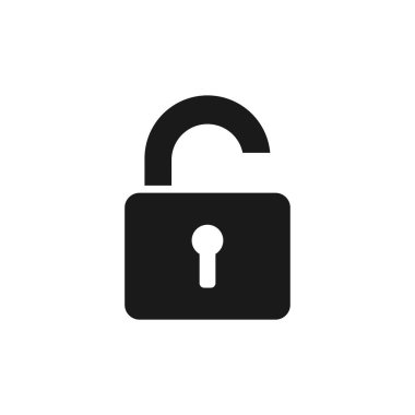 closed and open locks vector icon isolated on white background