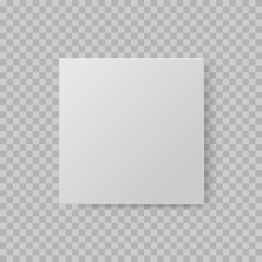 Blank glossy Empty paper sheet vector illustration on transparent background