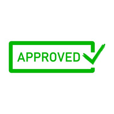 Approved check mark buttons