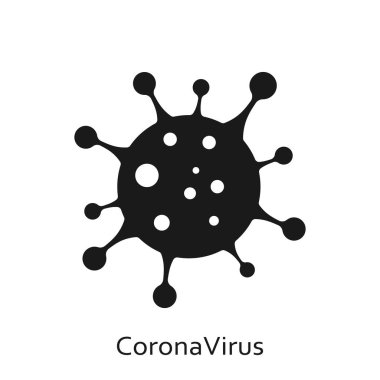 Beyaz arkaplanda izole edilmiş tehlikeli bakteri vektör simgesi