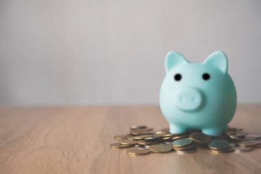 Piggy tasarruf para yığını - konsept tasarruf para