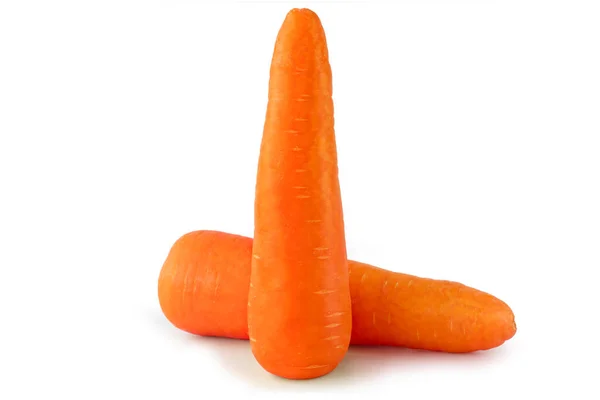 Свежая Морковь Нарезанным Изолированным Белом Фоне — стоковое фото
