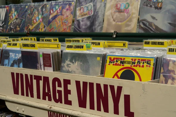 Druhém Patře Cardiffského Trhu Velké Skladiště Vinylových Desek Které Jsou Royalty Free Stock Fotografie