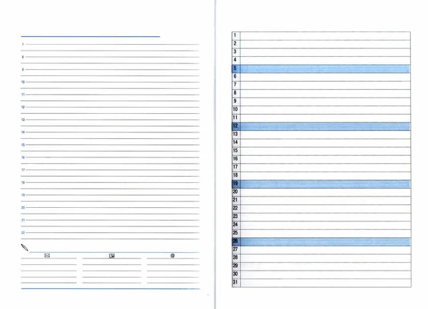 Planning Notebook Life Business Planning Sheet — ストック写真