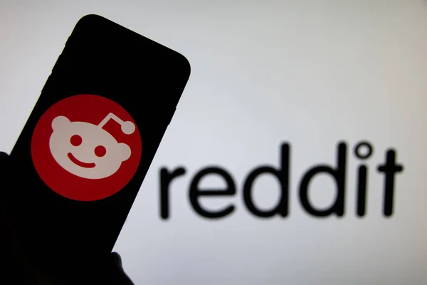 Rheinbach Niemcy Listopad 2021 Logo Marki Reddit Inc Wyświetlaczu Smartfona — Zdjęcie stockowe