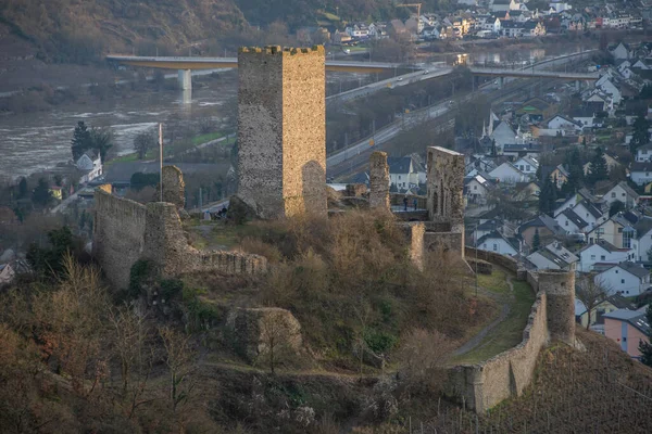 Ruínas Castelo Niederburg Kobern Gondorf — Fotografia de Stock