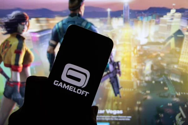 Rheinbach April 2022 Das Markenlogo Des Spieleentwicklers Gameloft Auf Dem — Stockfoto