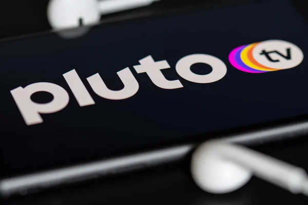 Rheinbach Germany April 2022 Brand Logo Streaming Service Pluto Display — Stockfoto