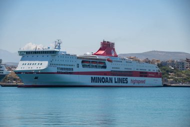 Heraklion, Yunanistan, 15 Mayıs 2022, Heraklion limanındaki 