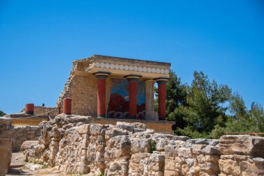 Eski Minos Knossos Sarayı 'nın manzarası
