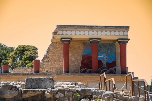 Palais Knossos Sur Île Grecque Crète — Photo