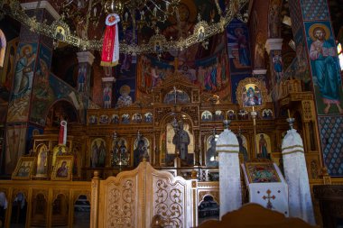 Rethymno, Yunanistan 16 Mayıs 2022, Yunanistan 'ın Rethymno kentindeki Ortodoks Dört Şehit Kilisesi içinde