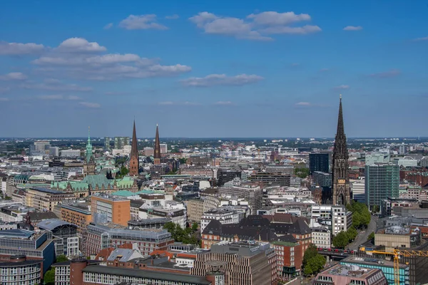 Гамбург Германия Июня 2022 Года Вид Сверху Центр Гамбурга — стоковое фото