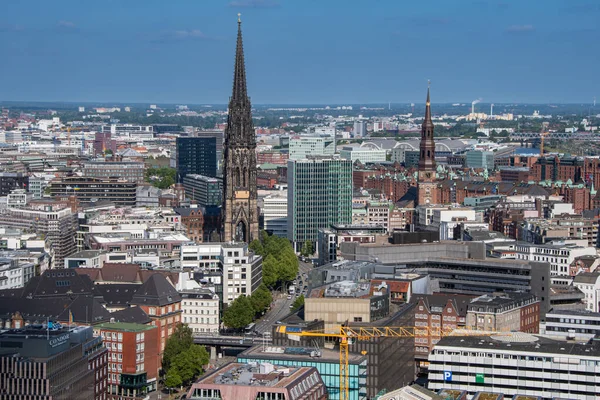 Гамбург Германия Июня 2022 Года Вид Сверху Центр Гамбурга — стоковое фото