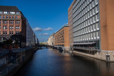Hamburg, Germany  22 June 2022,  The view from the Stadthausbrcke on the small Alster