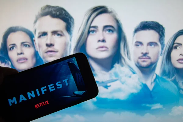 Rheinbach Juli 2022 Das Logo Der Neuen Netflix Serie Manifest — Stockfoto