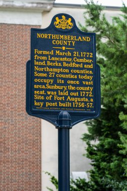 Sunbury, PA - 7 Eylül 2020 Pennsylvania Northumberland County tarihiyle imzala