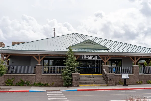 stock image Williams, AZ - Sept. 29, 2021: The Fred Harvey Restaurant serves a buffet style breakfast and dinner for Grand Canyon Railway passengers and patrons.