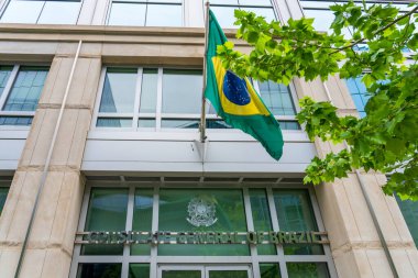 Washington, DC USA - 8 Mayıs 2022: Brezilya Başkonsolosluğu