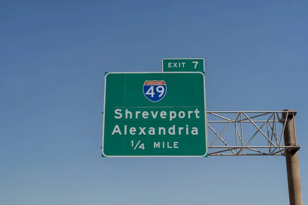 Shreveport Louisiana Okt 2021 Motorvägsavfart Skylt 3132 Inre Loop Expressway — Stockfoto